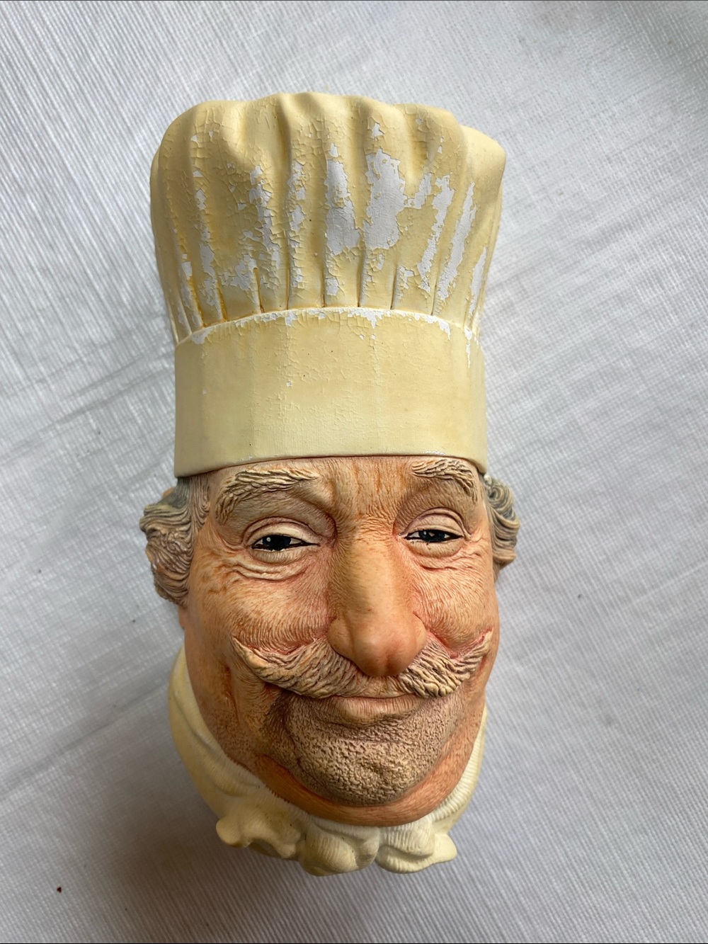 Bossons Chef Vintage Chef Head Figurine in Cream and Flesh Tones